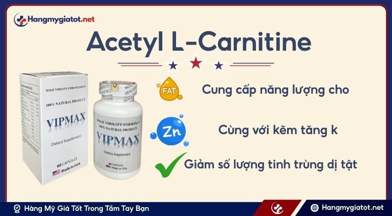 Bền bỉ với Acetyl L-Carnitine bằng Vipmax
