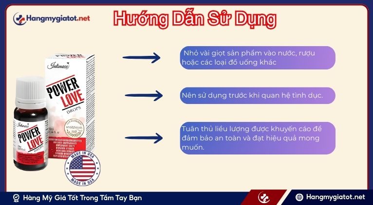 Hướng Dẫn Sử Dụng Power Love Drops 10ml