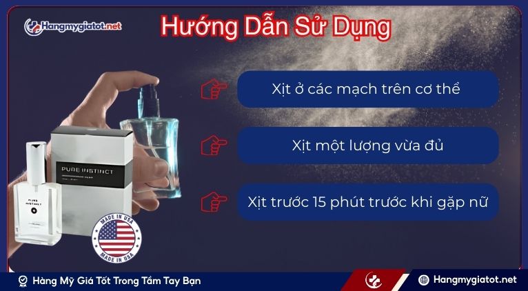 Hướng dẫn sử dụng Pure Instinct Pheromone Cologne