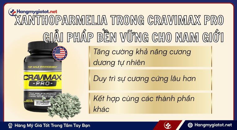 Xanthoparmelia trong Cravimax Pro Giải pháp bền vững cho nam giới