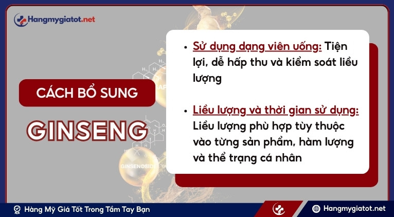 Cách bổ sung Ginseng hiệu quả