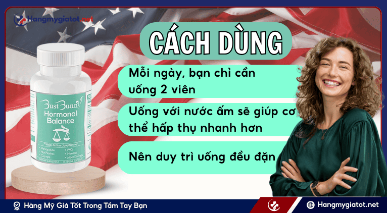 Cách sử dụng và liệu trình Bust Bunny Hormonal Balance