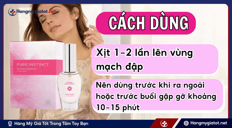 Hướng dẫn sử dụng và lưu ý Pure Instinct Pheromone for Her