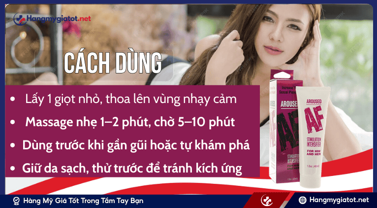 Cách Dùng Gel  Aroused Af – Stimulation Enhancer HIM & HER Hiệu Quả