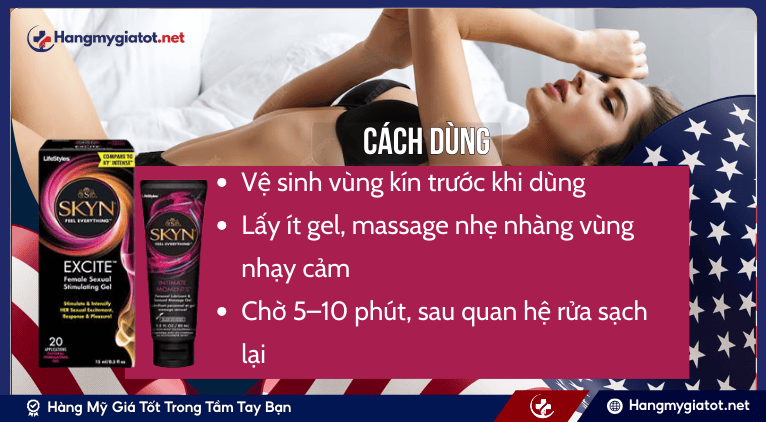 Cách Dùng Gel Bôi Trơn Excite Kích Thích Nữ