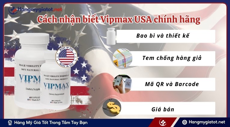 Cách nhận biết Vipmax USA chính hãng nhập khẩu Mỹ