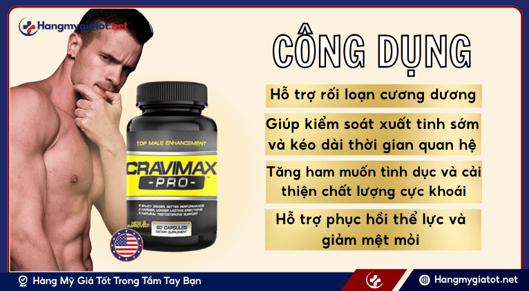 Công dụng của viên uống Cravimax Pro