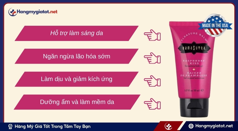 Công dụng của Gel Raspberry Kiss