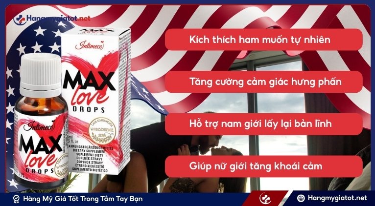 Công dụng mà Max Love Drops mang lại là gì?