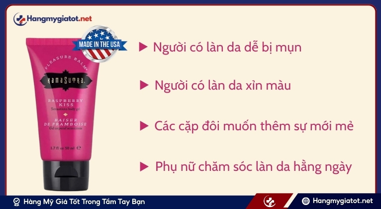 Đối tượng sử dụng Gel Raspberry Kiss