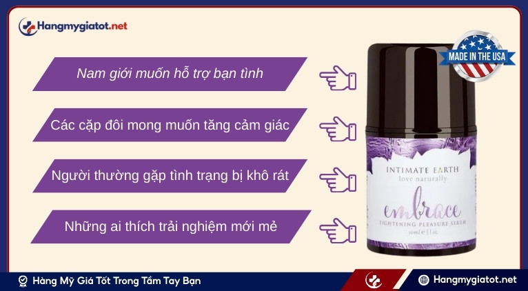 Đối tượng nên sử dụng Gel bôi trơn Embrace