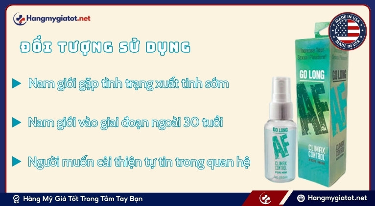 Đối tượng sử dụng Go Long AF Prolong Spray