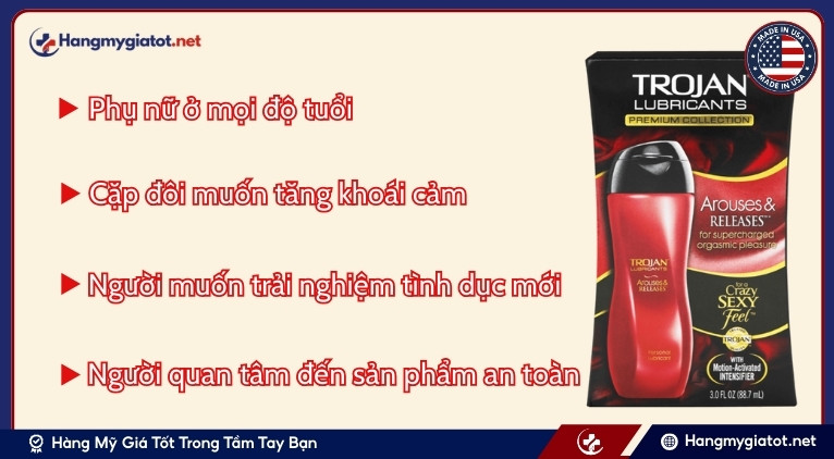 Đối tượng sử dụng Gel Trojan Arouses And Releases