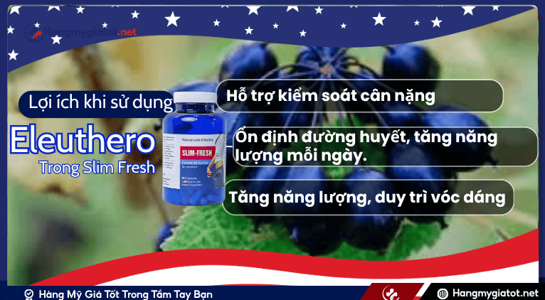 Bổ sung Eleuthero cùng Slim Fresh bí quyết duy trì vóc dáng và sức khỏe