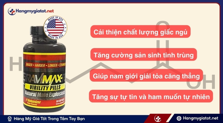 GABA trong Gravimax RX hỗ trợ sinh lý nam giới