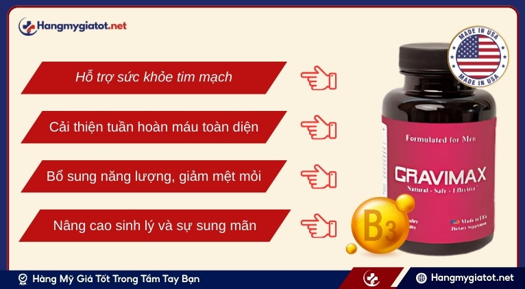 Lợi ích khi Cravimax có chứa Niacin