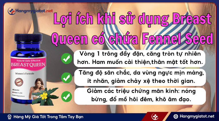 Lợi ích khi sử dụng Breast Queen có chứa Fennel Seed