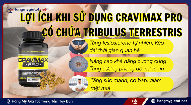 Lợi ích khi sử dụng Cravimax Pro có chứa Tribulus Terrestris
