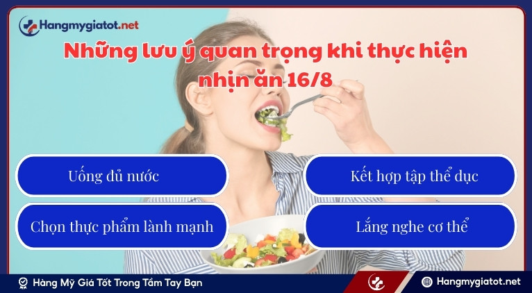 Những lưu ý quan trọng khi thực hiện nhịn ăn 16/8