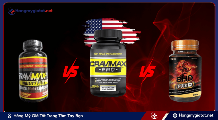 So sánh Cravimax Pro của Mỹ với các sản phẩm khác