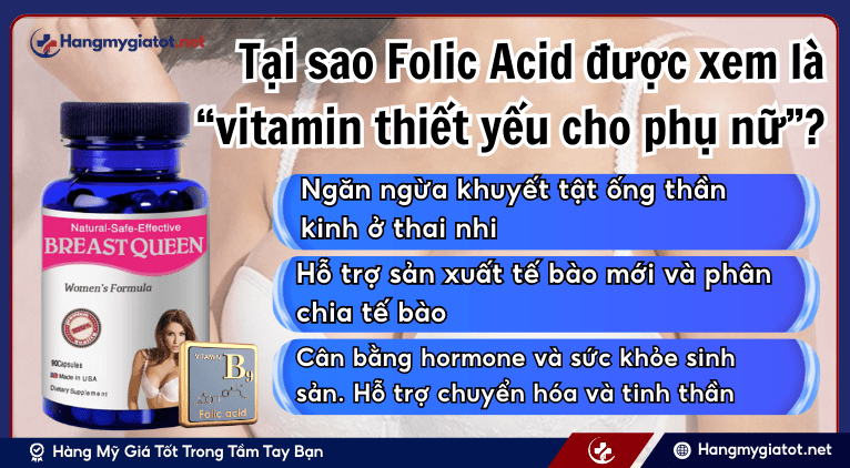 Tại sao Folic Acid được xem là “vitamin thiết yếu cho phụ nữ”?