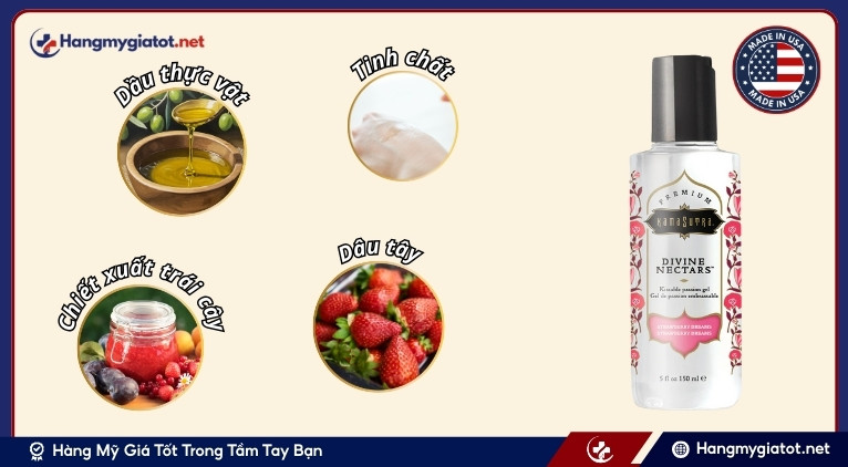 Thành phần của KAMA SUTRA Divine Nectars Strawberry Dreams