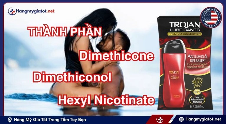 Thành phần Gel Trojan Arouses And Releases