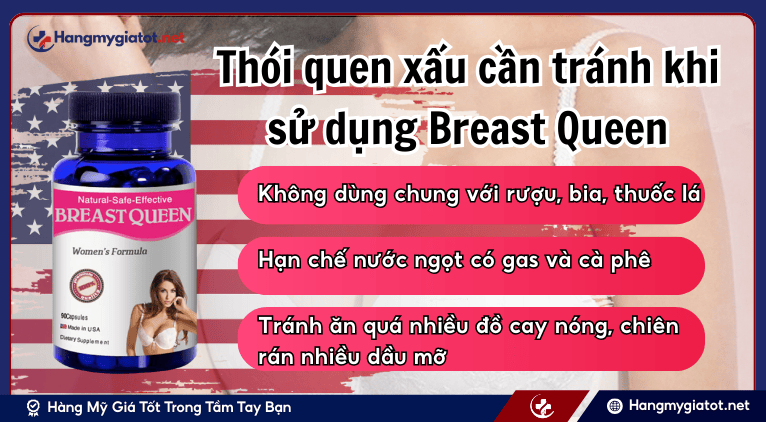 Thói quen xấu cần tránh khi sử dụng Breast Queen