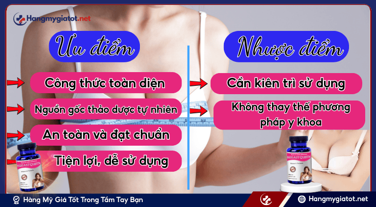Ưu điểm và nhược điểm khi dùng Breast Queen