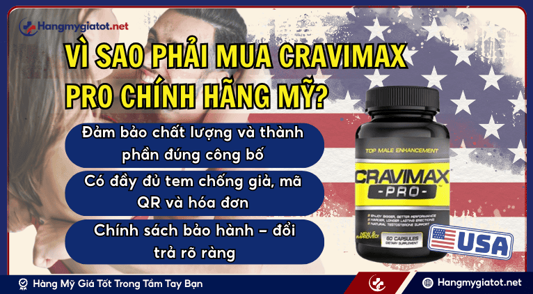 Vì sao phải mua Cravimax Pro chính hãng Mỹ?