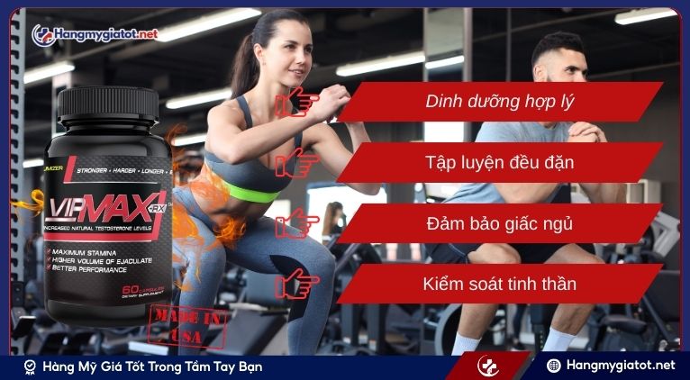 Kết hợp Vipmax RX với lối sống khoa học