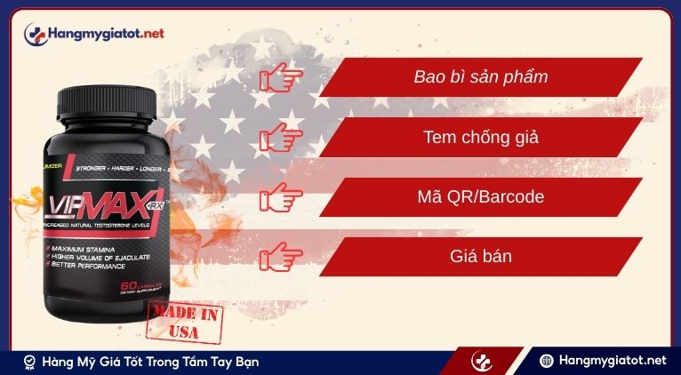 Cách nhận biết Vipmax RX chính hãng Mỹ