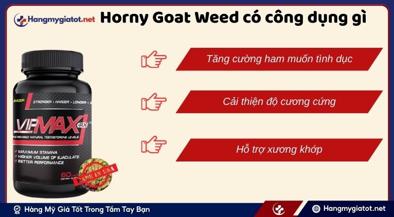 Công dụng chính của Horny Goat Weed