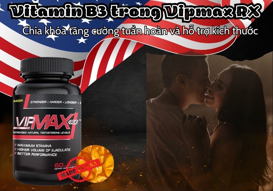 Vitamin B3 trong Vipmax RX – Niacin hỗ trợ tuần hoàn & cải thiện size