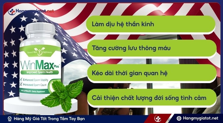 Winmax Plus hỗ trợ cải thiện xuất tinh sớm
