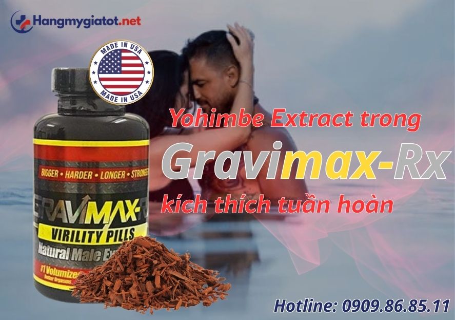 Yohimbe Extract trong Gravimax RX kích thích tuần hoàn