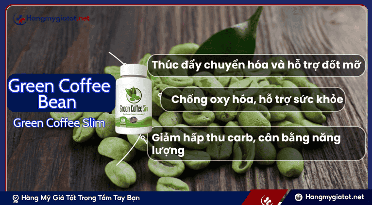 Green Coffee Bean tăng cường hiệu quả quản lý cân nặng cùng Green Coffee Slim