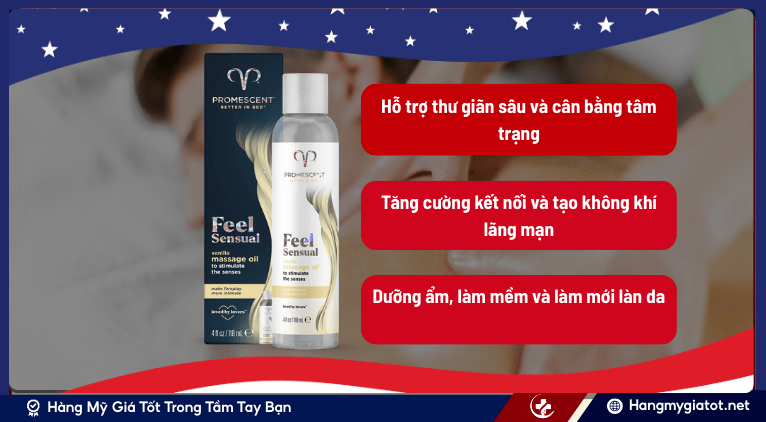 Công dụng của promescent Vanilla Massage Oil?