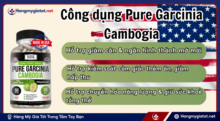 Công dụng chính của viên uống Pure Garcinia Cambogia