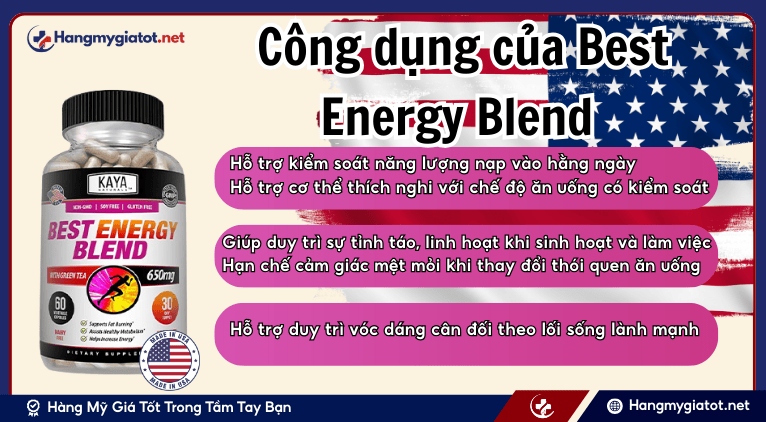 Công dụng của Best Energy Blend đối với quá trình kiểm soát vóc dáng