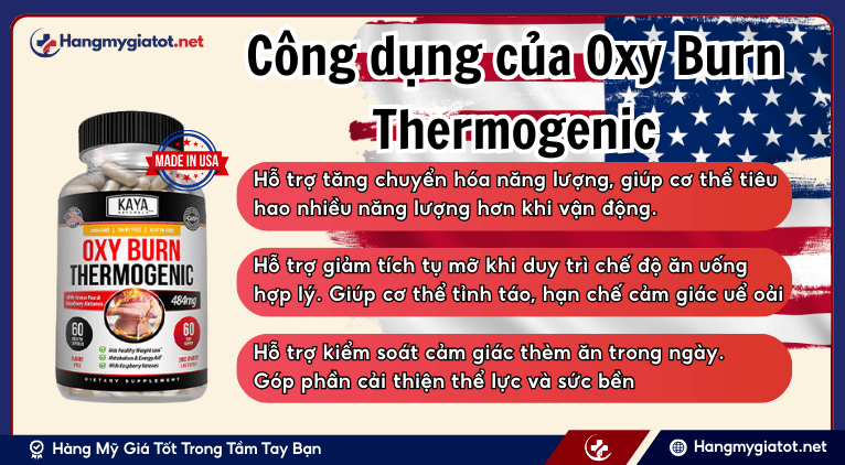Công dụng của Oxy Burn Thermogenic