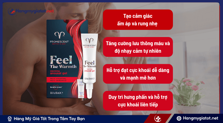 Công dụng của Promescent Warming Female Arousal Gel đối với nữ giới