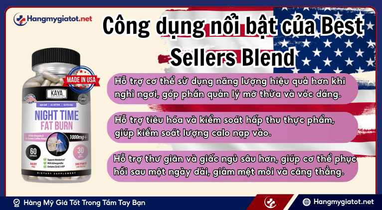 Công dụng nổi bật Night Time Fat Burn