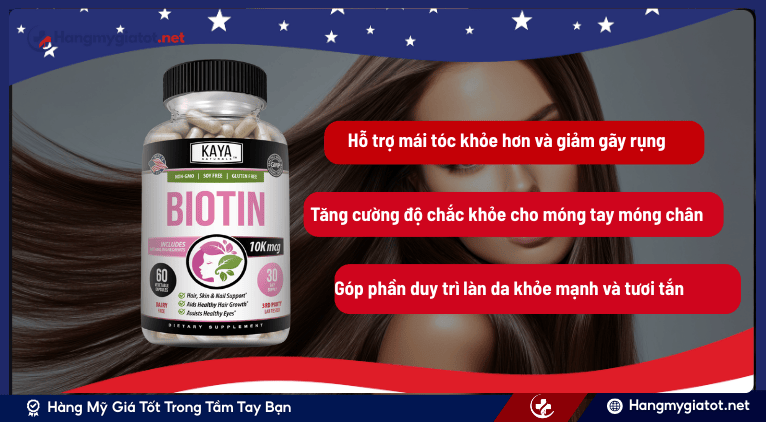 Công dụng nổi bật của viên uống Biotin 1000 mcg