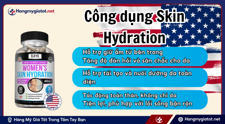 Công dụng và lợi ích người dùng có thể kỳ vọng của Skin Hydration