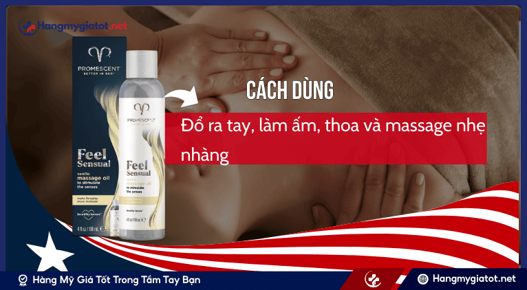 Hướng dẫn dùng Promescent Vanilla Massage Oil đúng chuẩn để massage thư giãn