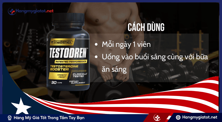 Hướng dẫn sử dụng viên uống Testodren™ đúng tiêu chuẩn