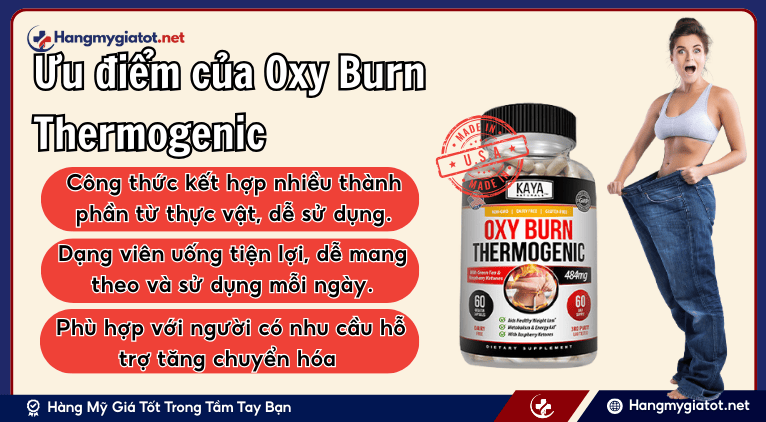Ưu điểm của Oxy Burn Thermogenic