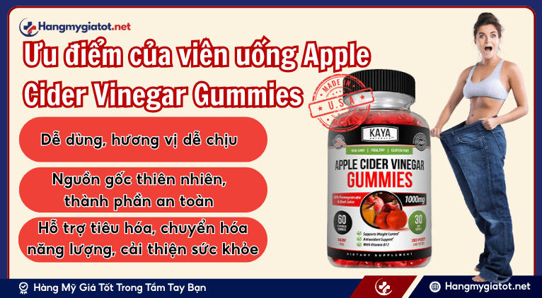 Ưu điểm của viên uống Apple Cider Vinegar Gummies