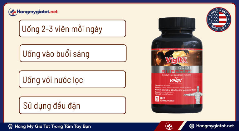 Cách dùng viên uống Nitric oxide support hiệu quả nhất